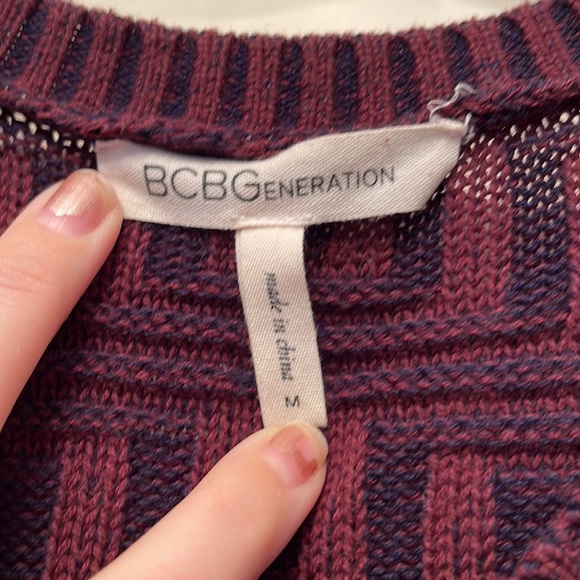 Bcbgeneration Blue and Red Pyramid Sweater - Picture 2 of 4